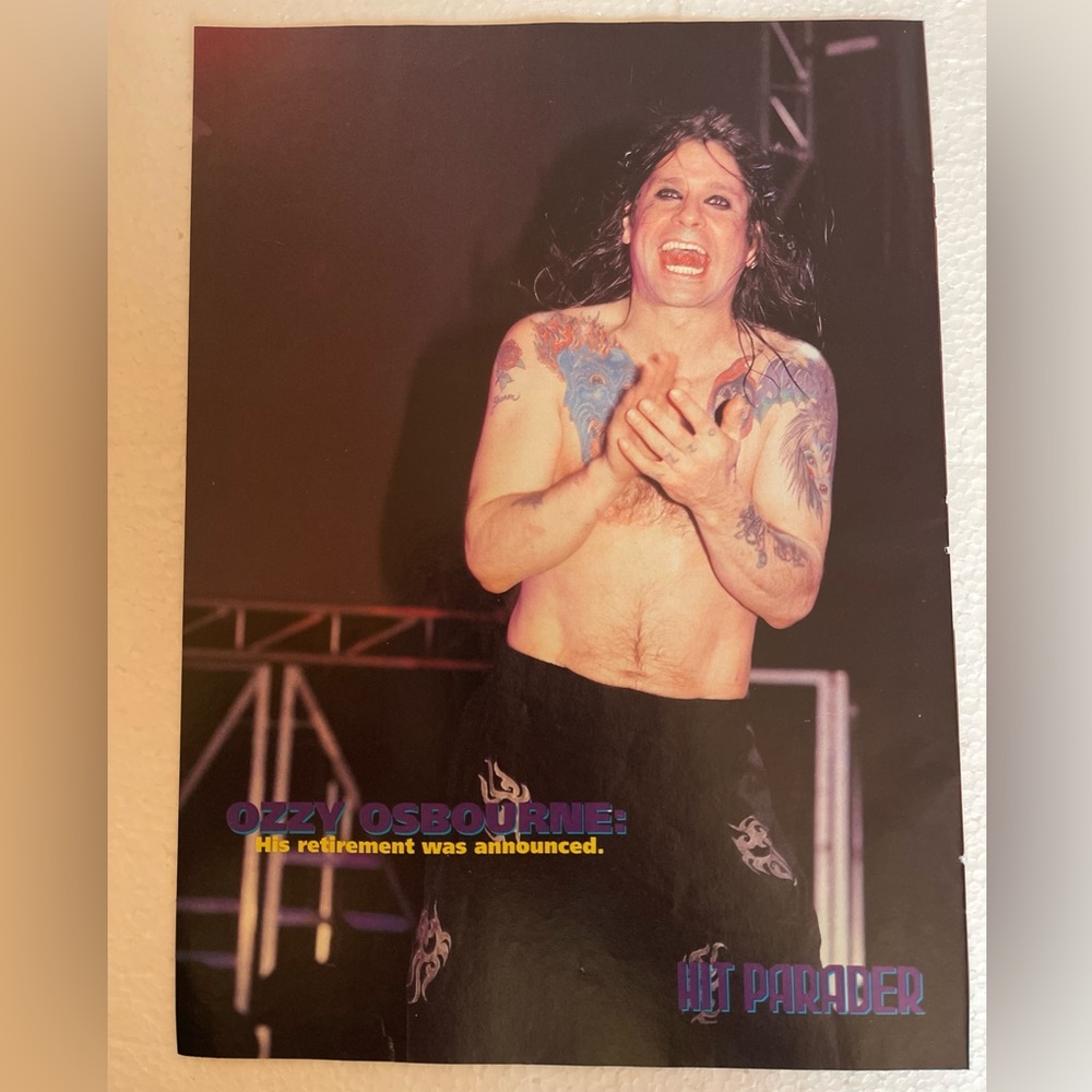 Hit Parader Ozzy Osbourne Pinup
